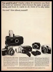 1968 Nikon F Nikonos Amphibian Super Zoom 8 Camera Projector Binoculars Print Ad