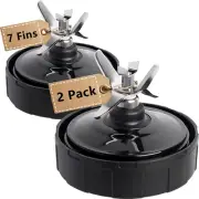(2 Pack) 7 Fins Extractor Blade Assembly for Ninja Blender Blade Replacement, Bl