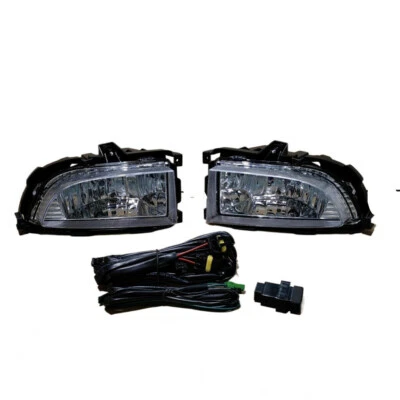 Pair Front Bumper Fog Light Bulb Switch Wire Kit For Mitsubishi Lancer 2004-2006 (for: Mitsubishi)