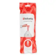 NEW BRABANTIA BIN LINERS B 5 LITRE - 20 WASTE BAGS Dispenser Trash Tidy Smartfix