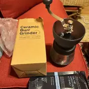 Coffee Grinder Adjustable Manual Coffee Grinder Ceramic Burr Hand 80gr