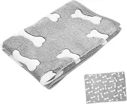 GREENADSCAPE Coral Fleece Pet Blanket for Dogs Cats Cozy Reusable Throw Blanket for Sofa Nap Bed Warm Fluffy Design for Autumn Winter Comfort