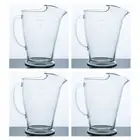 4 x Beer Jug 1140ml Plastic Ice Lip Water Pitcher Certified Capacity