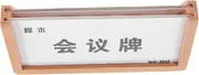 ASAKKURA Shaped Acrylic Name Plate Holder with Base Elegant Desk Sign Display for Office Meeting Room and Reception Easy to Update and Replace Signs Sturdy Build for Professional Settings