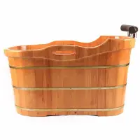在飛比找樂天市場購物網優惠-加厚方款大空間橡木泡澡桶 美容院木質浴桶洗澡桶家用浴缸成人