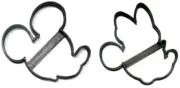 MICKEY MINNIE MOUSE FACE OUTLINES SIDE FACING SET OF 2 COOKIE CUTTERS USA PR1565