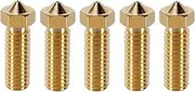 2PCS 3D Printer 4.1mm HeatBreak V6 Hot End J Head Throat Suitable Compatible with Artillery Sidewinder X1 X2 /Genius Pro (Color : 5pcs Volcano nozzles)
