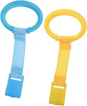Vaguelly Rings for Baby Bed Stand up Rings Walking Exercise Toddler Bed Hanging 4pcs Set
