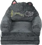 Fold Out to Lounger, Cloth Sponge Attract Attention Toddler Chair Couch for Reading (Folding in Thirds)