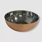 $30 Godinger Silver Stainless Steel Hammered Copper Nut Bowl