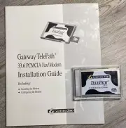 New Gateway 2000 TelePath 33.6 PCMCIA Fax/Modem XJack w Installation Guide 1997