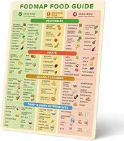 FODMAP Chart Fridge Magnet - Low FODMAP Food Cheat Sheet with Portion Sizes - Digestive Gut Health Fridge Accessories - IBS Diet Chart Refrigerator Magnet - Low FODMAP Diet for Gut Support IBS Relief