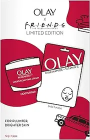 Limited Edition Olay x FRIENDS Regenerist Micro Sculpting Day Moisturiser 50G & Luminous Niacinamide + Vitamin C Sheet Mask