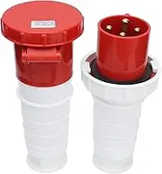 Industrial Plug 3-Phase Plug 4 Pins IP67 Waterproof Industrial Power Aviation Connector 380V ‑ 415V 63A 3P + E