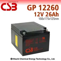 在飛比找Yahoo!奇摩拍賣優惠-[電池便利店]日立化成 CSB GP 12260 12V 2