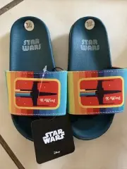 Disney Store Star Wars Slip On Sandals Boys Pool Beach Shoes Slides Size 11/12