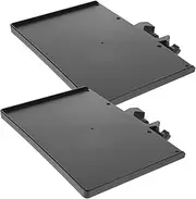 HEATSHAKING 2pcs Abs Storage Tray with Clamp for Microphone and Sound Card Rack Stand for Live Broadcast and Photography Durable and Stable Design Easy to Install