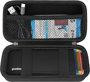 Elonbo Carrying Case for Polaroid Hi-Print + Paper Bundle- 2nd Generation Bluetooth Connected 2x3 Pocket Photo Dye-Sub Printer, Photo Printer Travel Storage Cover Protective Bag, Black+Inside Black