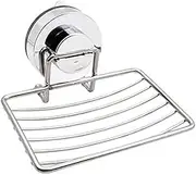 Powerful Vacuum Suction Soap Dish Holder, Rustproof Stainless Steel Shower Soap Saver Sponge Holder for Bathroom & Kitchen Sink