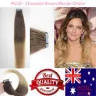Balayage Seamless Tape In Remy Human Hair Extensions Skin Weft Russian Hair