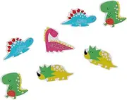 TOPPERFUN 24 Pieces Dinosaur Cake Toppers Cupcake Wrappers DIY Birthday Edible Picks Non-Edible Wrappers Fun Decor for Celebrations