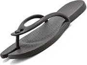 [Jurue] Foldable Travel Slippers for Men & Women – Non-Slip Waterproof Shower Flip Flops, Quick Dry Pool Sandals, Lightweight Portable Beach & Camp Slides, Comfortable & Durable EVA Shower Shoes Gray Black