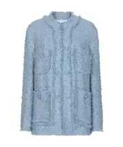 Dolce Gabbana Single-Breasted Rush-Stitch Jacket IT40,IT44,IT42,IT38 light blue