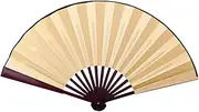 [Generic] Blank Folding Fan,8/10 Inches Eastern Style Handheld Fan - Silk Cloth Blank Handheld Fan For Writing And Painting, Chinese Style