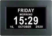7 Inch Extra Large Day Date Time Digital Day Calendar Clock with Auto-Dimming