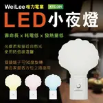 【唯力電業WEILEE】KTC-301 LED自動 感應式 貝殼 小夜燈(90度插頭)