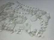 Brass Chandelier Lucite Prism Acrylic Diamond Clear Tear Vintage Junk Drawer Lot