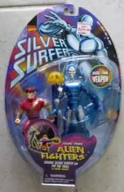 MARVEL SILVER SURFER ALIEN FIGHTERS COSMIC SILVER SURFER & PIP THE TROLL! R129