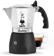 Bialetti 7312 Brikka Espresso Coffee Maker, Silver/Black, 2 Cup