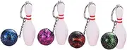[Ipetboom] Sports Keychain for Team Bowling Key Ring Souvenir Adorable Mini Keychains Detail Design