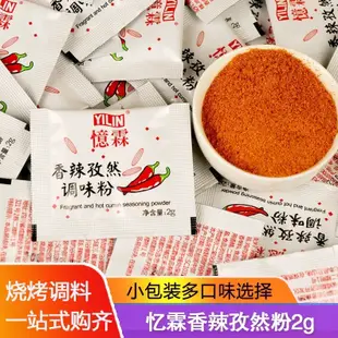 『仲景膳食』憶霖香辣 孜然粉2g/包 翠宏香辣蘸料 辣椒粉 燒烤撒料蘸料 家用調味料 炸雞排烤撒粉包 辣椒面 燒烤料 香