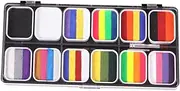 Festival Face Paint Palette 12 Water-Removable Colors Boys and Girls Body Painting Kit Set