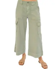 Marrakech Galla Linen-Blend Cargo Capri Pant