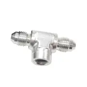 Aeroflow -4An Male Tee With 1/8 On Sidesilver Female 1/8" Npt On Side