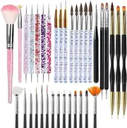 Artdone 35pcs Nail Art Pens brushes,Nail Art Tool Set,Nail Dotting Tools,Nail Dust Brush,Striping Nail Art Brushes for Long Lines,Nail Drawing Pen For Nail Design