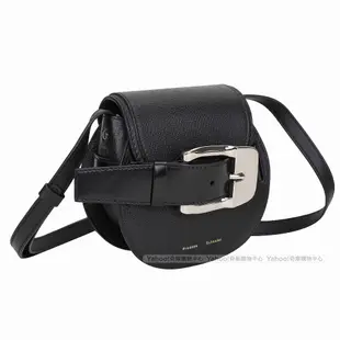 PROENZA SCHOULER PS1 Buckle Mini 釦帶造型壓紋小牛皮肩/斜背包(黑色)