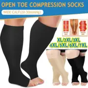 XL-7XL Plus Size Medical Compression Socks Wide Calf Leg 20-30 mmHg Unisex Sport