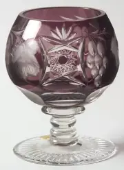 Nachtmann Traube Amethyst Purple Cut to Clear Crystal Brandy Glass Snifter