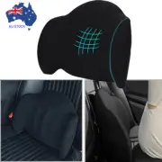 AU Black Lumbar Support Pillow Memory Foam Car Back Cushion for Driving Chair