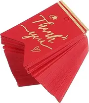 WRITWAA 100pcs Creative Thank You Labels Present Tags for Birthday Parties Weddings and Events Elegant Design for Personal Messages Luxurious Craft