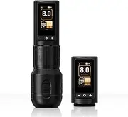 Ambition Soldier 270 Wireless Tattoo Machine, 270 g.cm Torque Brushless Motor Cordless Tattoo Gun, Rotary Tattoo Cartridge Pen with Dual 2400mAh Touchscreen Battery Supply for Artists