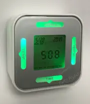 Four Side Rotating Digital Clock Calendar Alarm Timer Temperature LED Light-AU