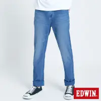 在飛比找momo購物網優惠-【EDWIN】男裝 EJ3透氣中直筒牛仔褲(石洗藍)