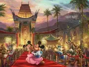 Ceaco Thomas Kinkade Disney Mickey and Minnie Hollywood Jigsaw Puzzle, 750 Pc