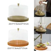 Cake Stand Kitchen Server Tray Bread Snack with Dustproof Lid Multiuse Dish Cake