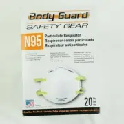 Body Guard N95 20 Count Particulate Respirator Masks Meets CDC Guidelines USA